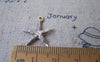 Accessories - Textured Starfish Charms Antique Silver Finish 16x17mm Set Of 20 Pcs A3998