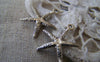 Accessories - Textured Starfish Charms Antique Silver Finish 16x17mm Set Of 20 Pcs A3998