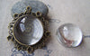 Accessories - Thick Glass Cabochon Round Dome Cabochon Cameo 30mm Set Of 10 Pcs A2824