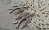 Accessories - Three Loops Bird Connector Antique Silver Swallow Dove Charms 20x39mm Set Of 10 Pcs A6190
