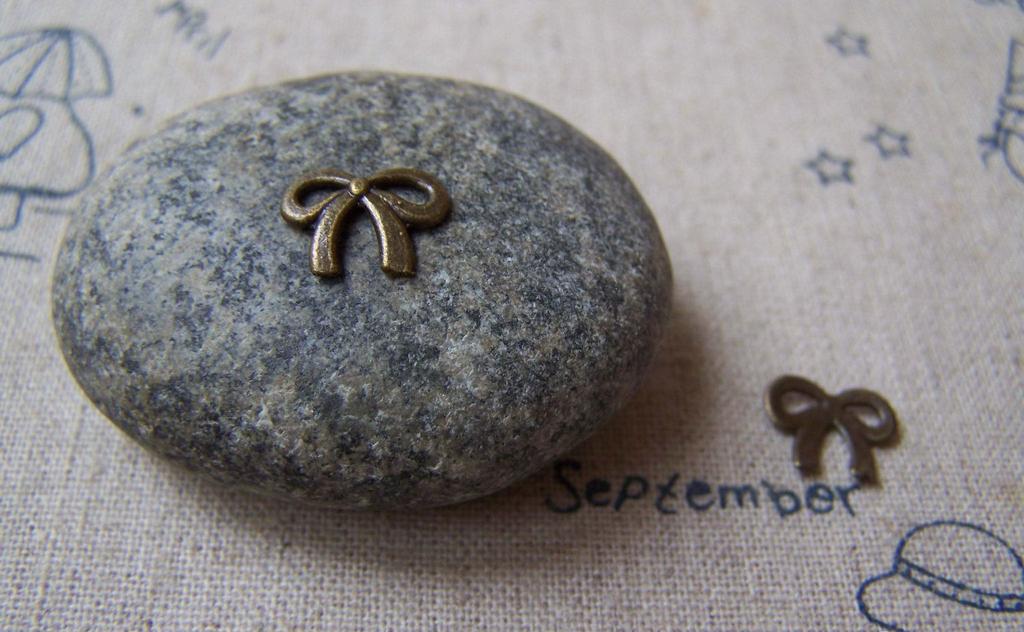 Accessories - Tiny Bow Tie Charms Antique Bronze Bowtie Charms 8x10mm Set Of 50 Pcs A5008