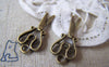Accessories - Tiny Scissors Charms Antique Bronze Lovely Pendants 12x24mm Set Of 10 Pcs A1716