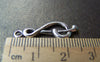 Accessories - Treble Clef Charms Antique Silver Music Note 10x26mm Set Of 10 Pcs A1646