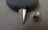 Accessories - Triangular Pyramid Charms Antique Silver Spike Pendants 5x16mm Set Of 10 A7492