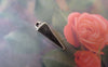 Accessories - Triangular Pyramid Charms Antique Silver Spike Pendants 5x16mm Set Of 10 A7492