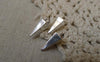 Accessories - Triangular Pyramid Charms Antique Silver Spike Pendants 5x16mm Set Of 10 A7492