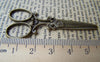 Accessories - Victorian Scissors Pendants, Antique Bronze Tailor Shears Charms 25x60mm Set Of 10 Pcs A1398