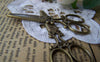 Accessories - Victorian Scissors Pendants, Antique Bronze Tailor Shears Charms 25x60mm Set Of 10 Pcs A1398