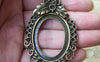 Accessories - Vine Leaf Base Setting Oval Bronze Cameo Bezel Match 27x37mm Cabochon Set Of 5 A3510