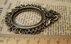 Accessories - Vine Leaf Base Setting Oval Bronze Cameo Bezel Match 27x37mm Cabochon Set Of 5 A3510