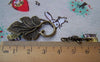 Accessories - Vine Leaf Toggle Clasps Antique Bronze End Clasps Findings Set Of 10 Pcs A219