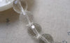Accessories - White Faceted Glass Beads Crystal Disc Ball 14mm One Strand (25 Pcs) A7182