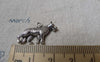 Accessories - Wolf Dog Charms Antique Silver Pendants 13x24mm Set Of 10 Pcs A6816