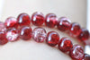 31 inches Strand (80 pcs)  Red Color Crackle Glass Beads 8mm A3914