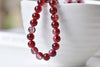 31 inches Strand (80 pcs)  Red Color Crackle Glass Beads 8mm A3914