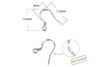 4 pcs (2 Pairs) 925 Sterling Silver Flat Coiled Earring Hook Earwires
