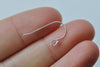 4 pcs (2 Pairs) 925 Sterling Silver Ball End Earring Hook Earwires 24G