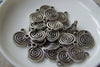 20 pcs Antique Silver Round Coiled Spiral Charms 16x16mm A4042