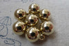 20 pcs Gold Plastic Ball Charms 12mm A6684