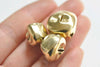 10 pcs Cross Gold Pet Jingle Bells Charms 10mm 20mm 35mm