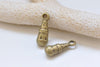 20 pcs Antique Bronze Textured Teardrop Charms Pendants 8x21mm A8127