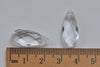 Clear Briolette Acrylic Faceted Long Teardrop Beads Set of 20 A5215