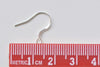 4 pcs (2 Pairs) 925 Sterling Silver Flat Coiled Earring Hook Earwires