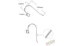 4 pcs (2 Pairs) 925 Sterling Silver Ball End Earring Hook Earwires 24G