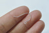 4 pcs (2 Pairs) 925 Sterling Silver Simple Earring Hook Earwires 24G
