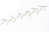 4 pcs (2 Pairs) 925 Sterling Silver Simple Earring Hook Earwires 24G