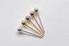 4 pcs (2 Pairs) 925 Sterling Silver Ball Earring Stud Post