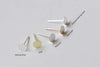 8 pcs 925 Sterling Silver Flat Pad Earring Stud Post Findings