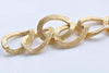 3.3 ft (1m) Gold Aluminium Chunky Textured Curb Chain A1696