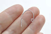 4 pcs (2 Pairs) 925 Sterling Silver Textured Earring Hook Earwires Findings