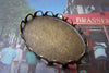 10 pcs Antique Bronze Pendant Tray Oval Base Bezel Settings