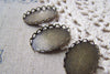 10 pcs Antique Bronze Pendant Tray Oval Base Bezel Settings