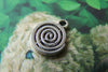 20 pcs Antique Silver Round Coiled Spiral Charms 16x16mm A4042