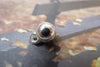 50 pcs Silver Plastic Ball Charms 8mm A6688
