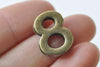 Antique Bronze Arabic Number 0 1 2 3 4 5 6 7 8 9 Bracelet Beads