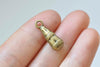 20 pcs Antique Bronze Textured Teardrop Charms Pendants 8x21mm A8127