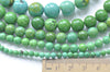 One Strand Natural Green Turquoise Round Howlite Stone Beads 4mm-12mm