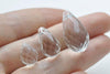Chunky Clear Faceted Briolette Teardrop Acrylic Beads Set of 20