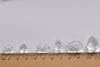 Chunky Clear Faceted Briolette Teardrop Acrylic Beads Set of 20