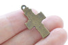 10 pcs Antique Bronze Cross Charms 14x27mm A8903