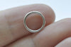 200 pcs Platinum Silvery Gray Steel Jump Rings 10mm 18gauge A7470