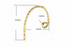 4 pcs (2 Pairs) 925 Sterling Silver Textured Earring Hook Earwires Findings