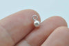 2 pcs 925 Sterling Silver Round Ball Charms Pendants Silver/Platinum/Gold/Rose Gold