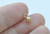 2 pcs 925 Sterling Silver Round Ball Charms Pendants Silver/Platinum/Gold/Rose Gold
