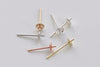 10 pcs Solid 925 Sterling Silver Ear Post with Cup Peg for Half Drilled Pearls