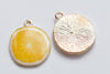 Gold Enamel Fruit Slice Charms Pendants Orange Mandarin Watermelon Set of 5